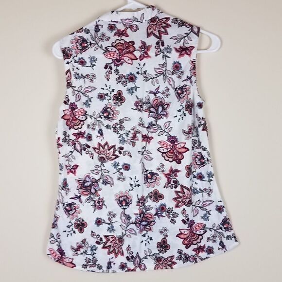 Eden & Olivia Anthropologie Floral Button-up Sleeveless Blouse - Picture 5 of 7